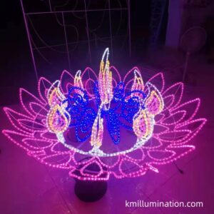 3D flower motif light