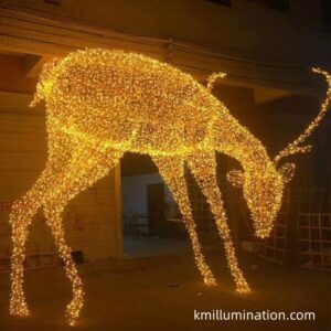 Extra large light reindeer outdoor decoration