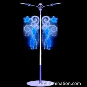 star motif light post lamp
