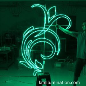 Flower rope light motif