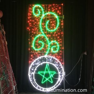 led star red string celebrate holiday light