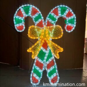 Candy cane Christmas crutch festive lights