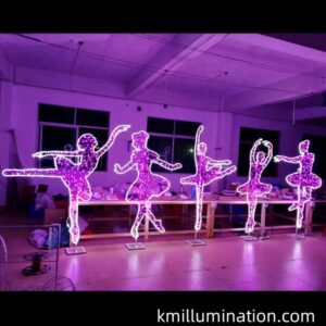 dance of ballet led figure motif light