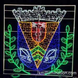 led national emblem  insignia motif light