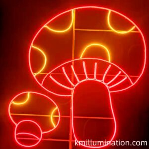 led mushroom neon motif light