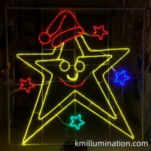 red hat star Xmas motif light