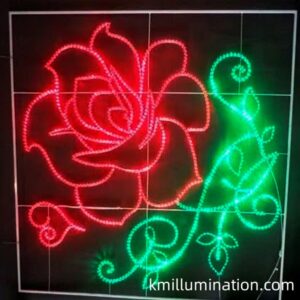 led rose light display