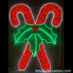 Christmas candy cane pole light motif