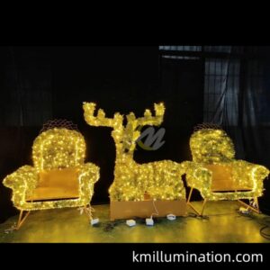 Commercial Christmas Chair Deer light