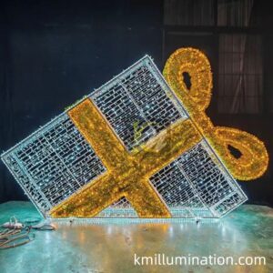 Christmas Figure Outdoor Decoration 3D Gift Box Motif
