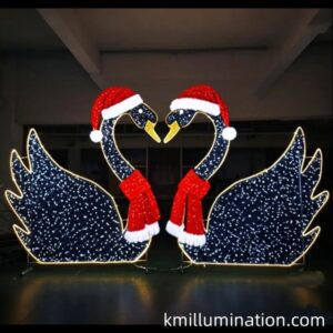 Swans holidays decoration lights