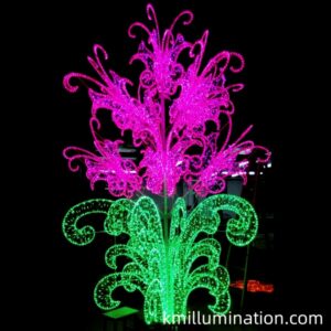 the flower sculpture decoration lights