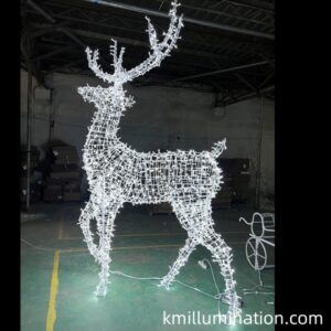 led white string reindeer decoration light
