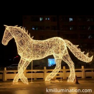 Large led decoration lights horse