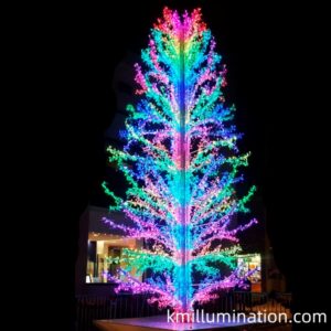 led RGB color changing string lights tree