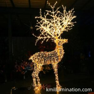 beautiful led reindeer 3D motif light