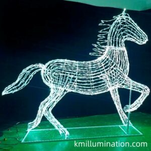 led white horse commercial display