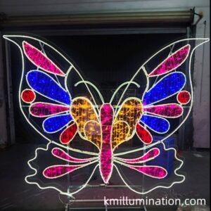 led colorful butterfly structure figure light