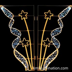 shooting star lit pole mount decor