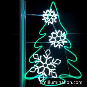Ropelight Brilliant Snowflake Pole Mount