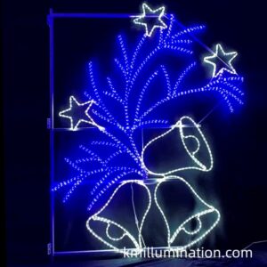 star and bell tree branch pole mount display