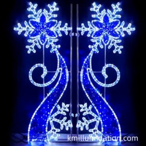 snowflake pole mount display