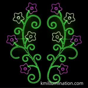 star flower pole mount motif light