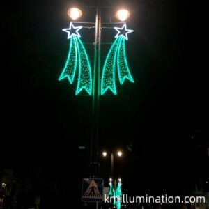 led flash star shooting pole lights