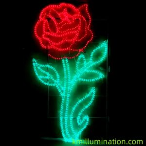 led rose flower decoration display