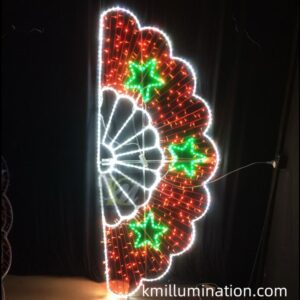 green star white rope light street decor light