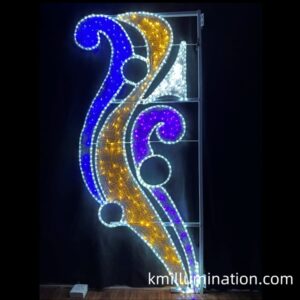 Aluminum frame street holiday lights