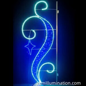 Blue star motif lights