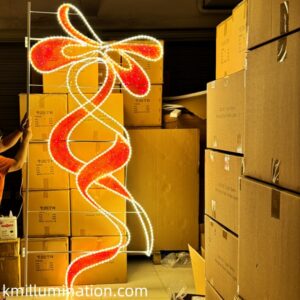 Gif ribbon motif Christmas decoration light