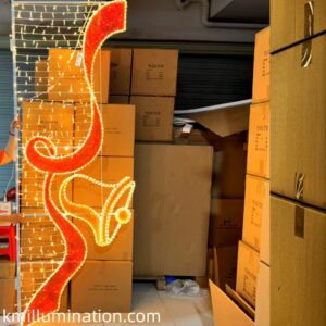 Bell motif Christmas street decoration light