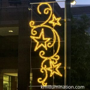 Star street outdoor decoration pole lights