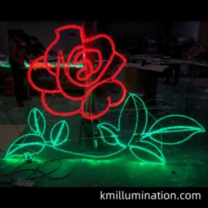 Rose flower motif lights