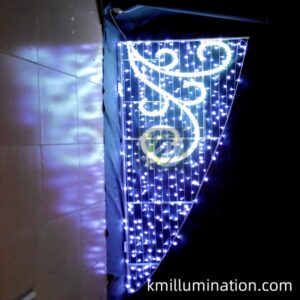 Christmas pole lights twinkly flash led
