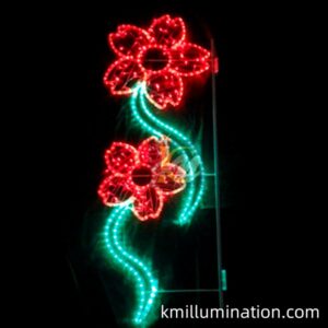 2D decorative post lamp
