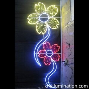flower shape led motif light for street decoration
