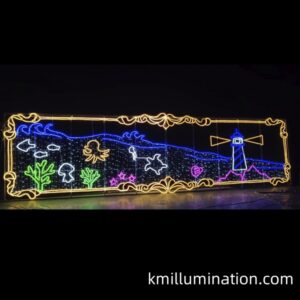 Marine animals and plants theme hanging street lights