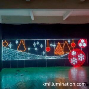 skyline display star snowflake street light
