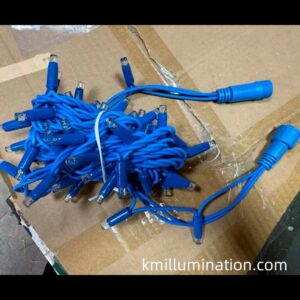Blue color led and blue wire Rubber wire Christmas lights