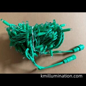 Green color  wire Rubber wire Christmas lights for sales