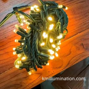 Warm White led color and dark black wire Rubber wire fairy lights