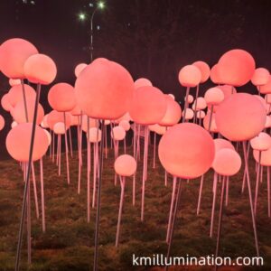 led ball decoration light on the ground