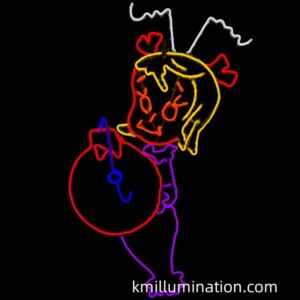 Customized neon strip motif light