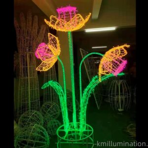 outdoor led flower display decoration light