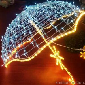 outdoor cross street umbrella motif light