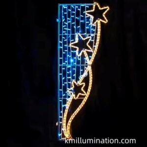 Customized aluminum Christmas pole lights