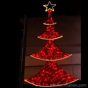 Xmas tree pole mounted light